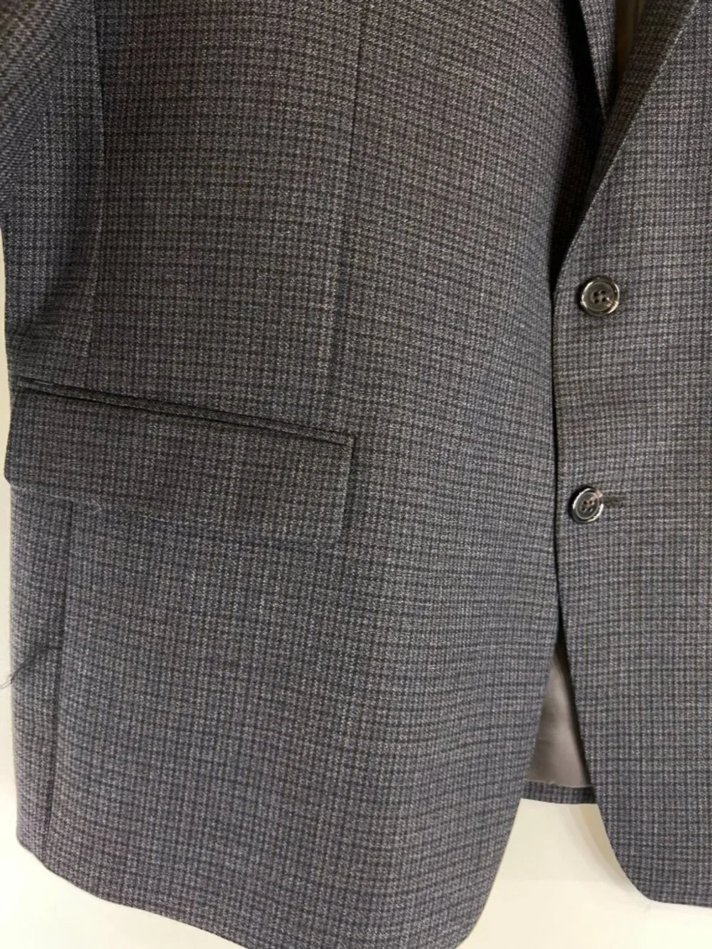 Lauren Ralph Lauren Men’s Wool Blazer 48R Gray Check Two Button Sport Coat